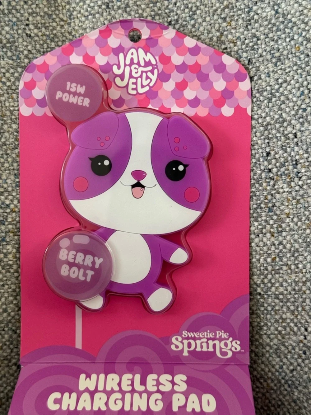 Jam & Jelly 15W Wireless Charging Pad Qi Compatible Kitty Design NIB